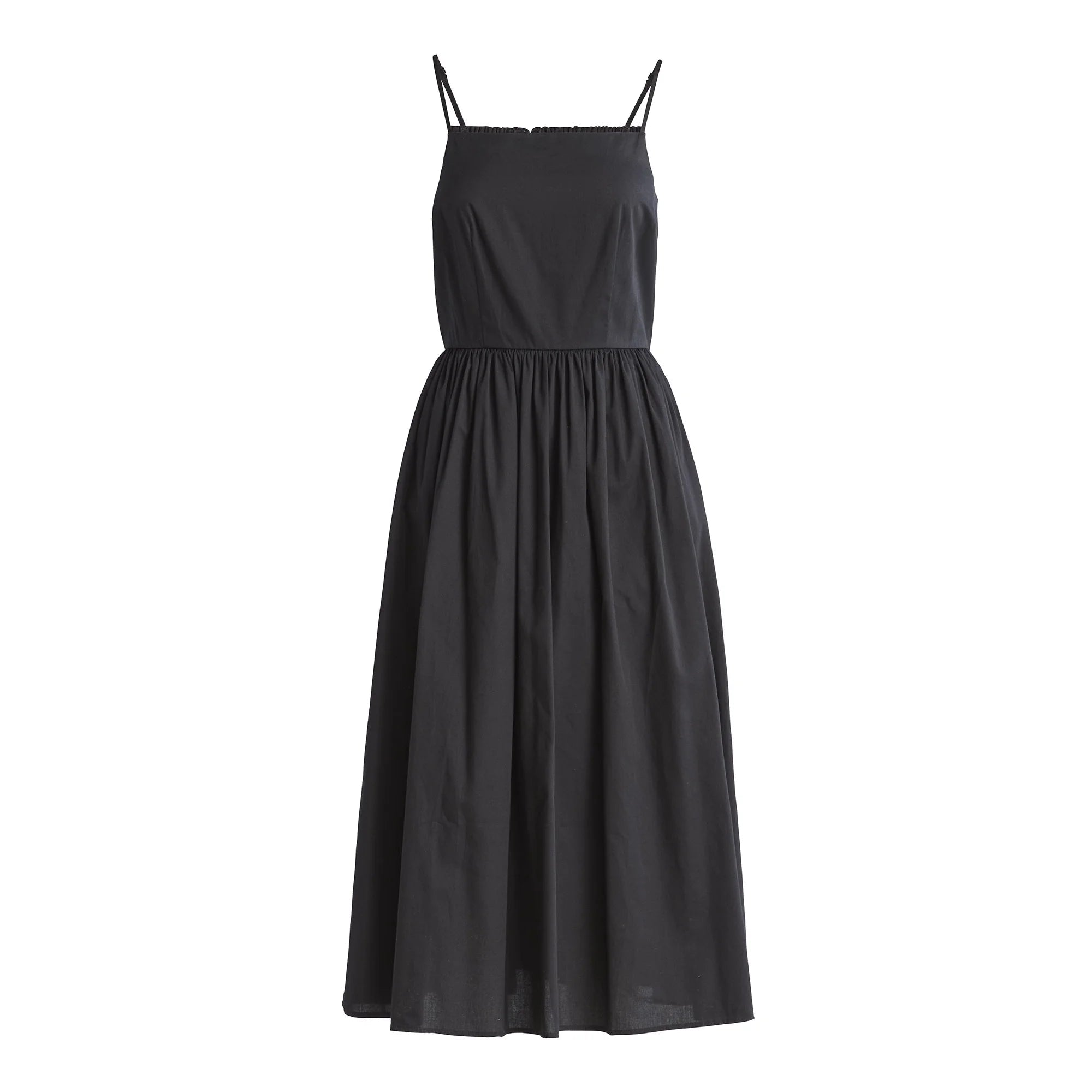 SOERA Alecto Pleated Spaghetti Strap Midi Dress - Dresses - Black S