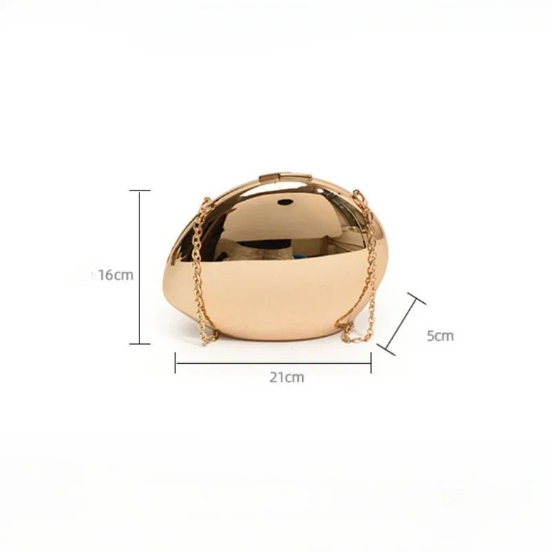 SOERA Celeste Shell Shape Evening Clutch - Bag - Silver