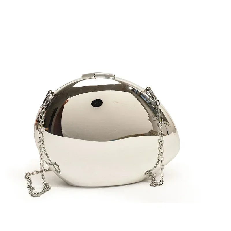 SOERA Celeste Shell Shape Evening Clutch - Bag - Silver