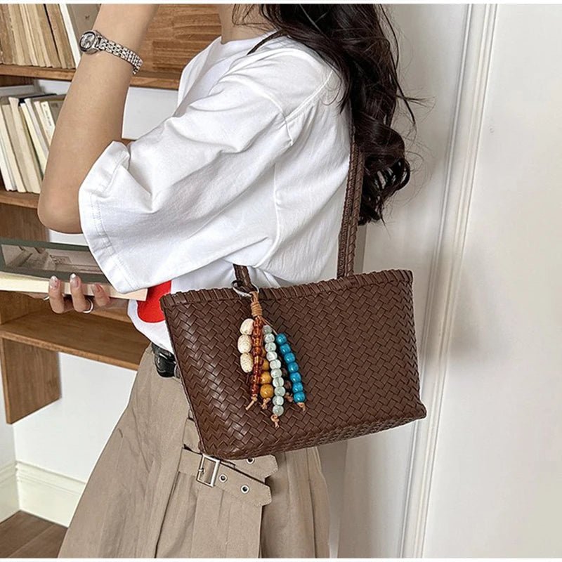 SOERA Emma Straw Woven Tote Bag - Bag - Brown