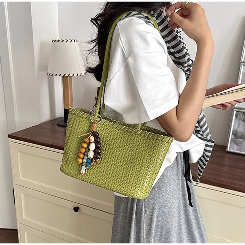 SOERA Emma Straw Woven Tote Bag - Bag - Green