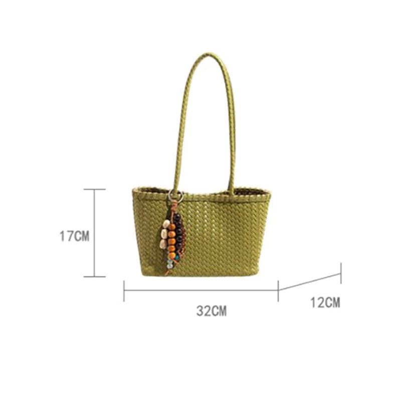 SOERA Emma Straw Woven Tote Bag - Bag - Red