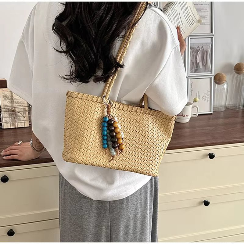 SOERA Emma Straw Woven Tote Bag - Bag - Yellow