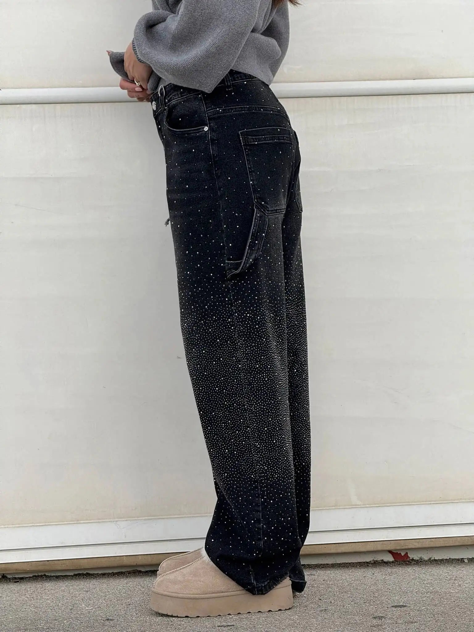 SOERA Jeremy Sparkling Baggy Cargo Denim Pants - Bottoms - 1005010005060881-;qP1768904312307691001 Light Wash S