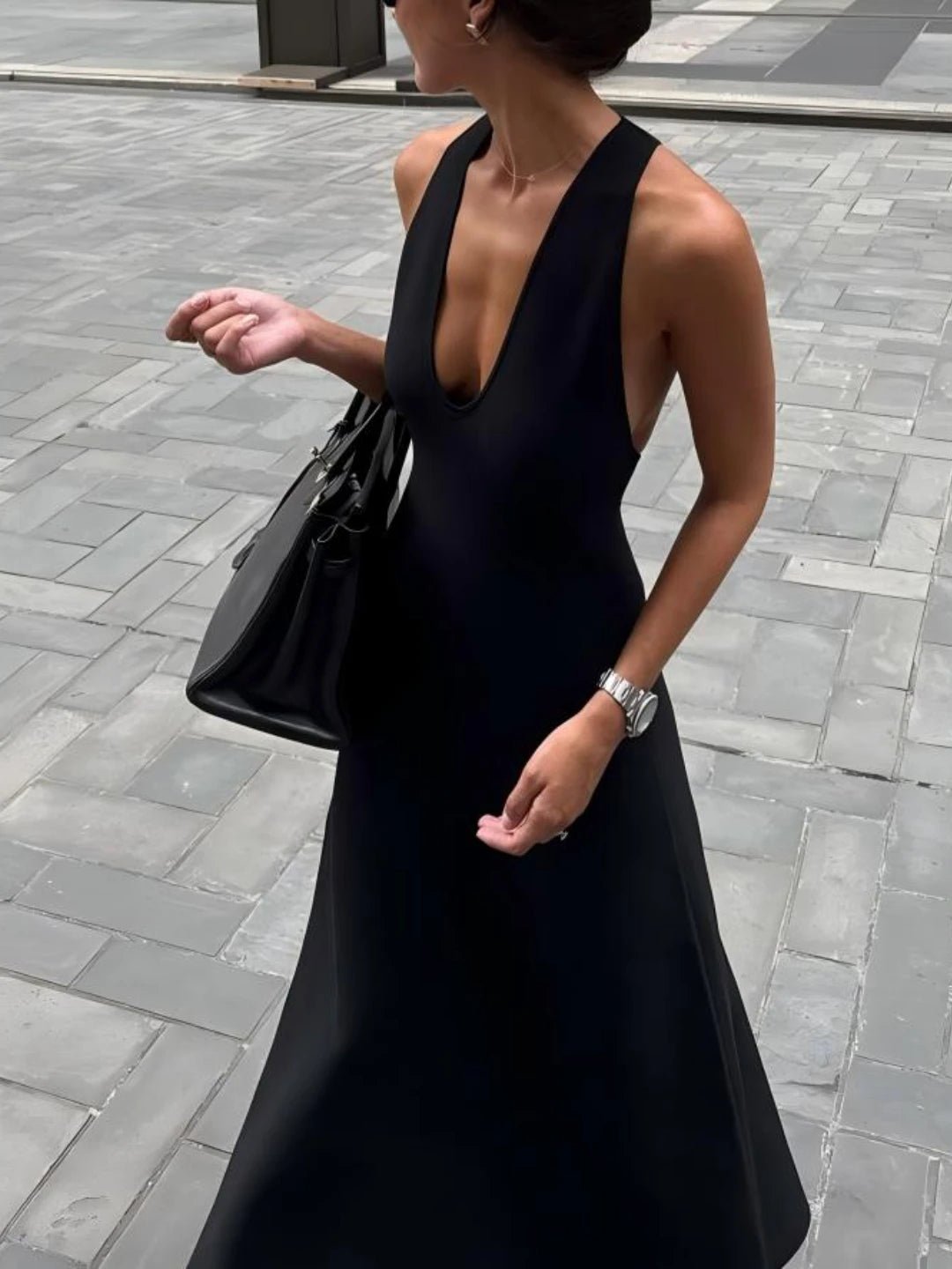 SOERA Celeste Deep V - Neck Halter Maxi Dress - Dress - S