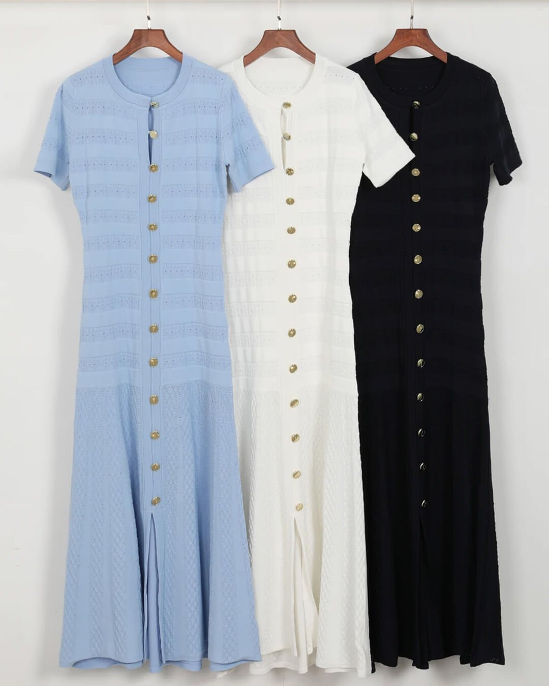 SOERA Quinn Ribbed Knit Midi Dress - Dress - Navy XS