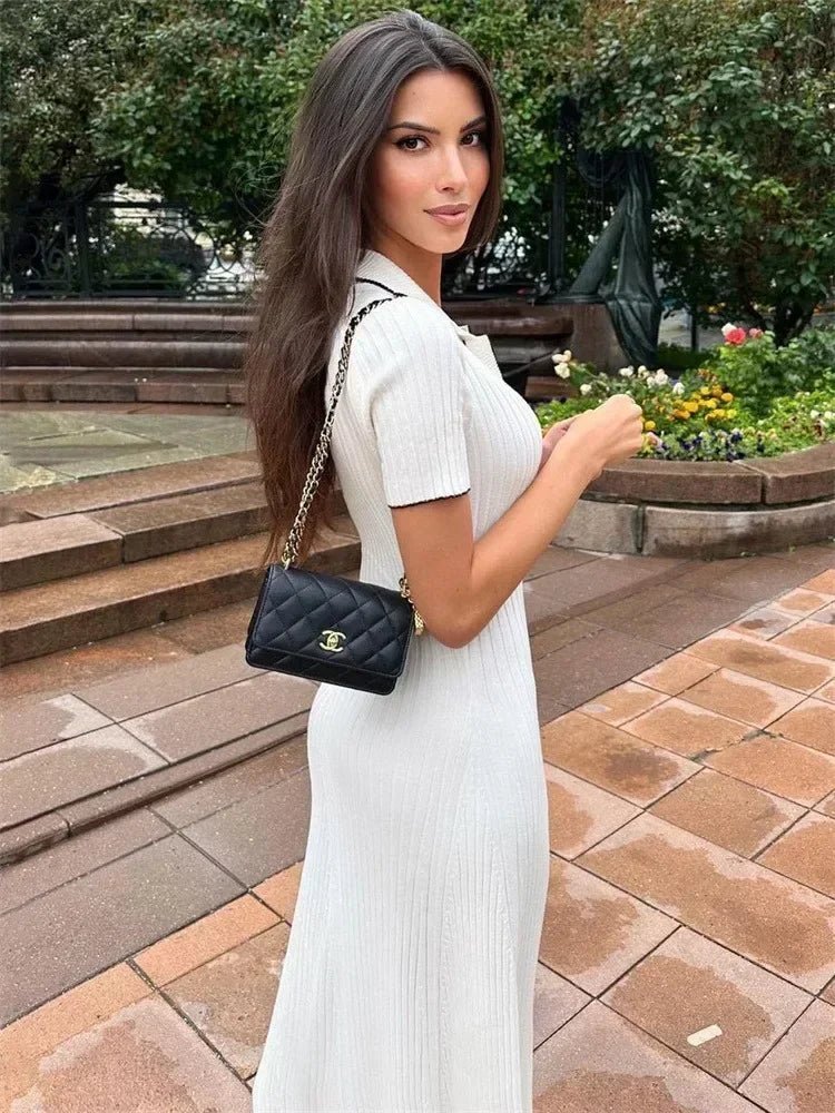 SOERA Serena Tricot Knit Dress - Dress - White S