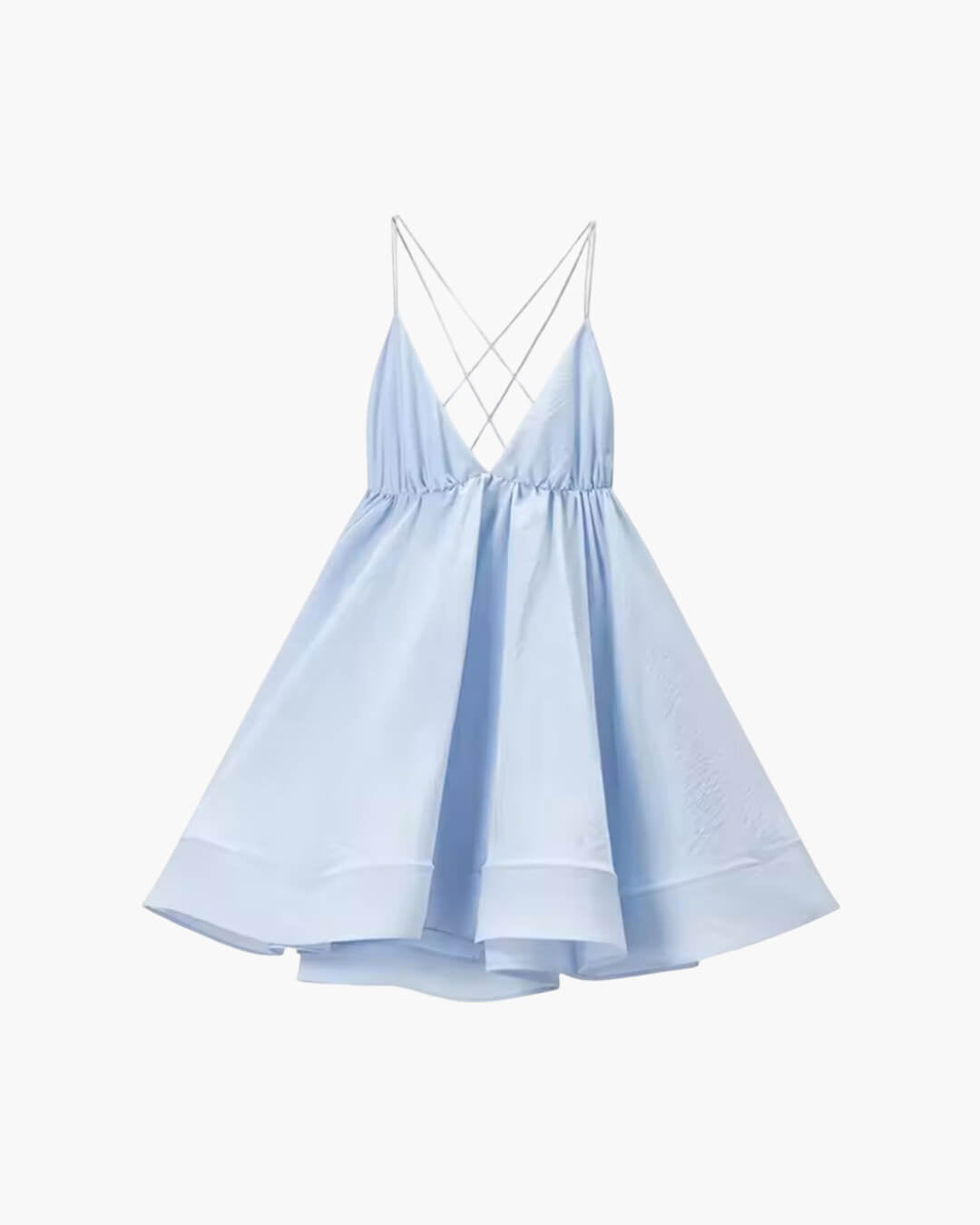 SOERA Beatrice V-Neck Suspender Mini Dress - Dresses - Blue S