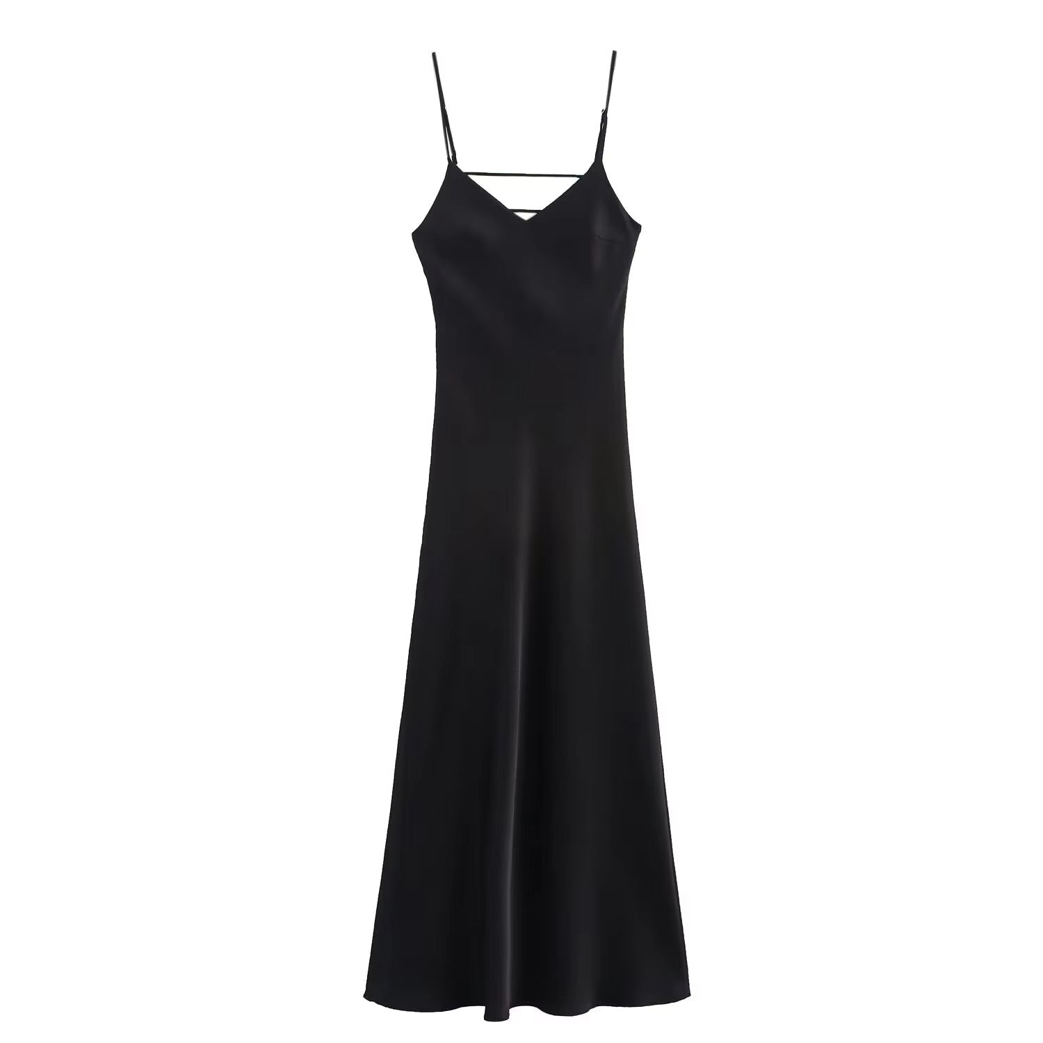 SOERA Kirra Satin Backless Maxi Dress - Dresses - Black XS
