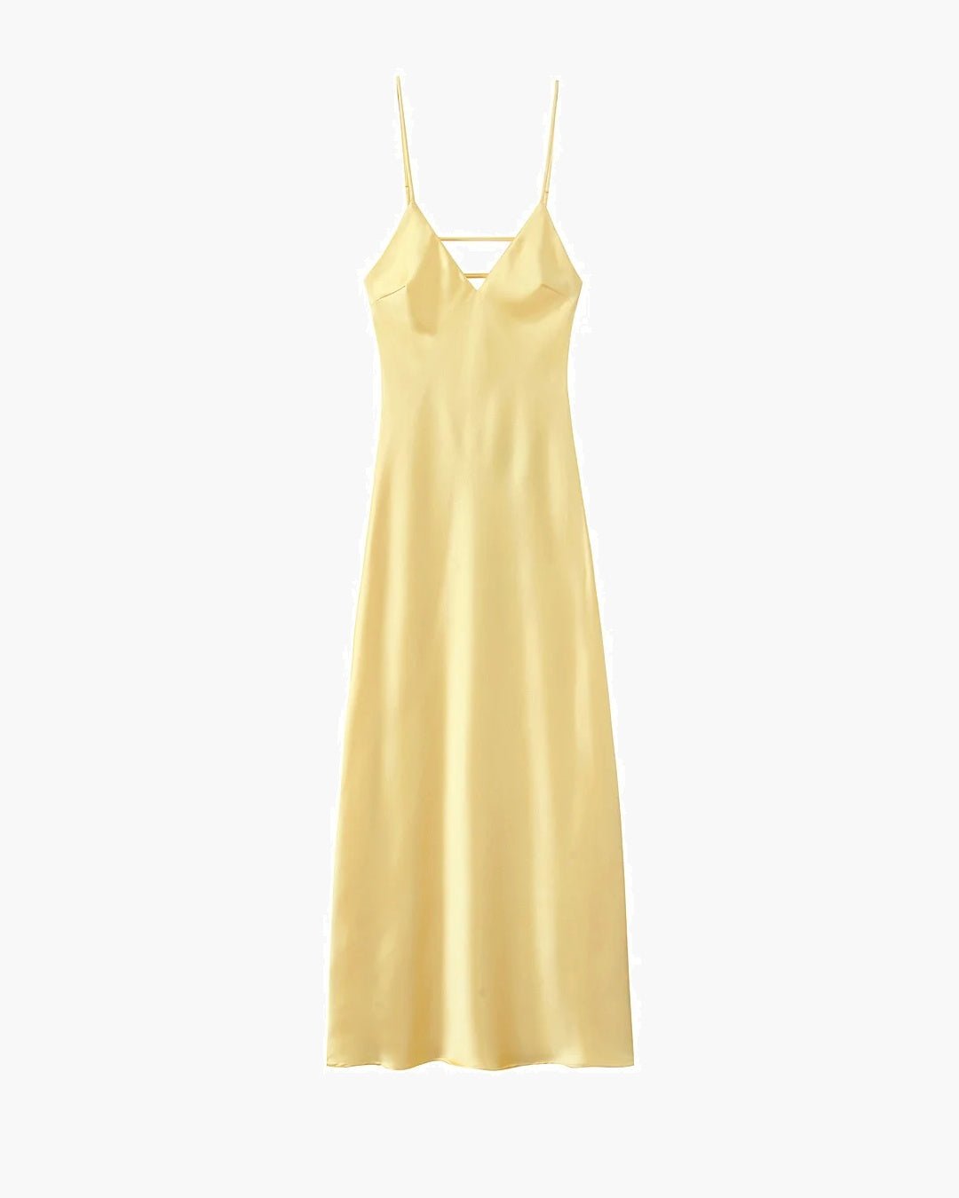 SOERA Kirra Satin Backless Maxi Dress - Dresses - Yellow XS