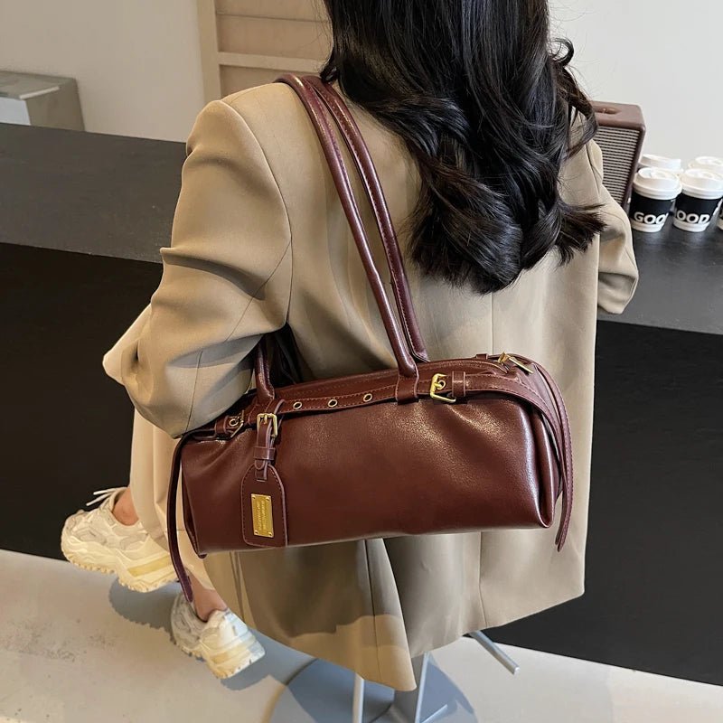 SOERA Audrey Shoulder Bag - Handbags - fI1760505138959433778 Wine Red