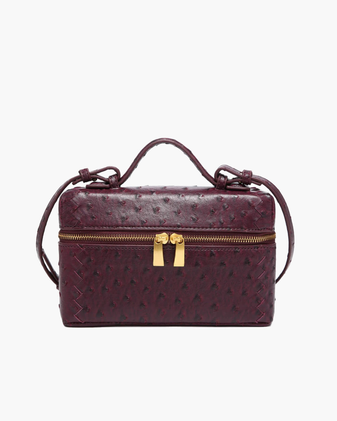 SOERA Delphine Leather Box Bag - Handbags - Burgundy