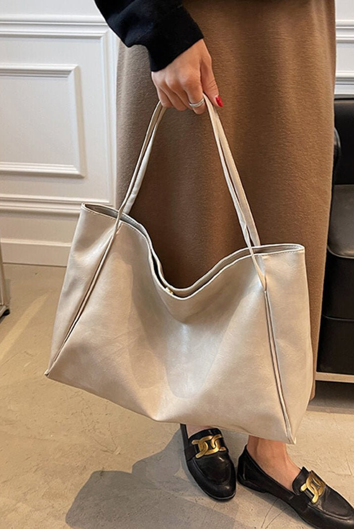 SOERA Diane Shopper Bag - Handbags - Soera-Diane-Faux-Leather-Bag-Burgundy-Blue Blue Regular