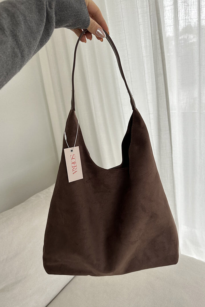 SOERA Jenna suede bag - Handbags - Soera-Jenna-Suede-Bag-Beige Beige