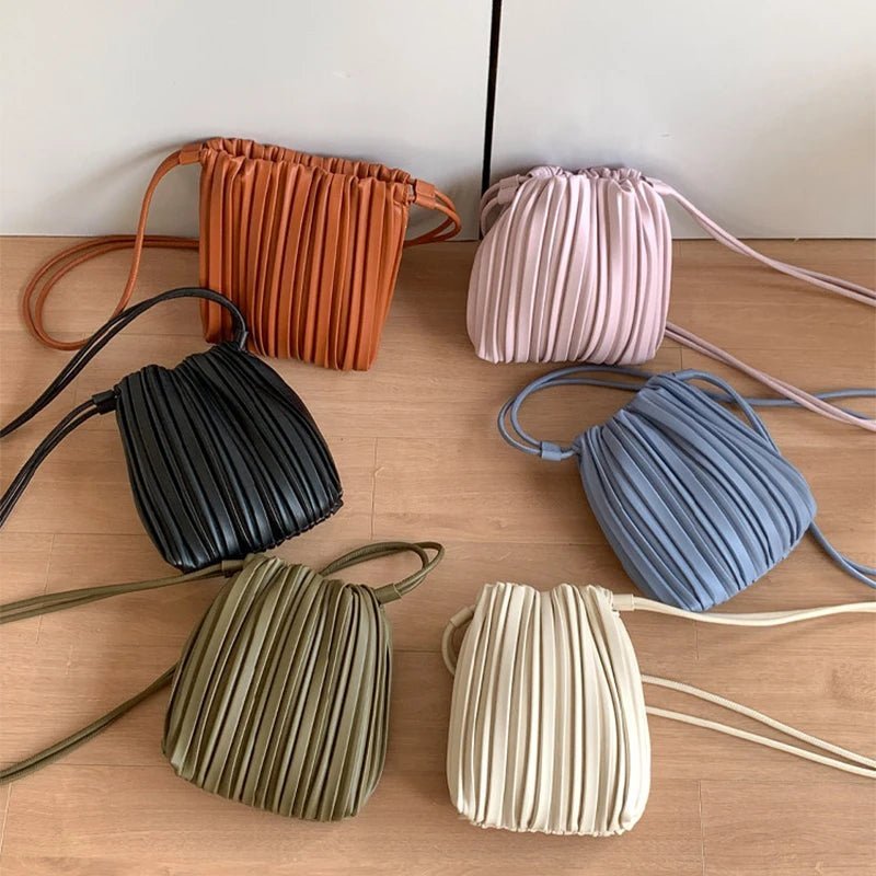 SOERA Lily Pleated Mini Crossbody Bag - Handbags - Beige