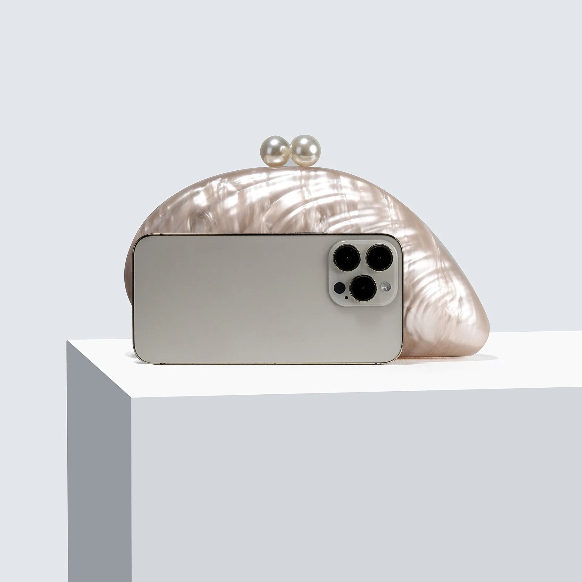 SOERA Valentina Shell - Shaped Clutch Purse - Handbags - Cream
