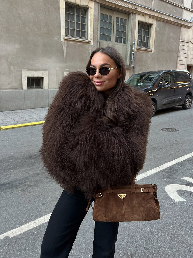 SOERA Bella Faux Fur Coat - Jackets - 3256810039298441-;yG1763832190627451798 Brown M