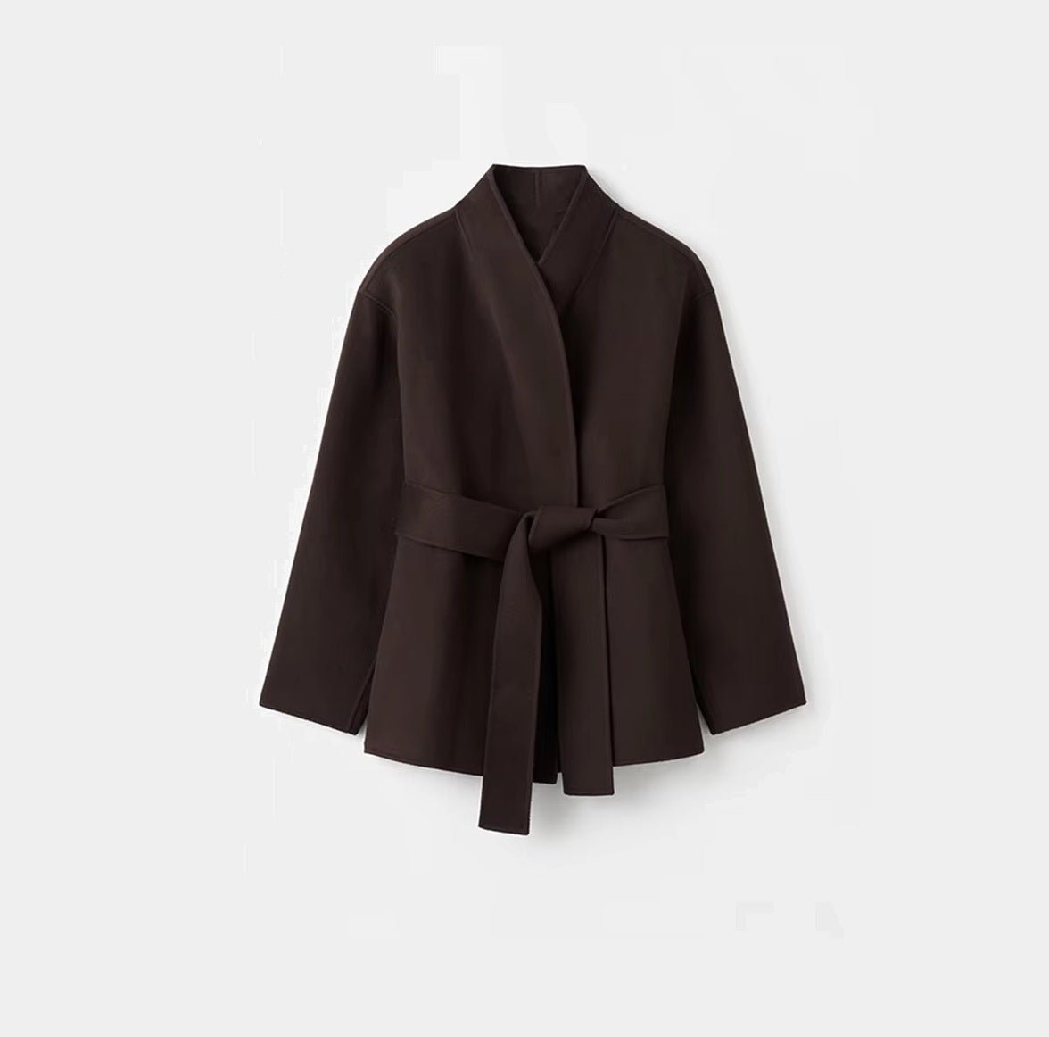SOERA Monica Belted Oversized Wrap Coat - Jackets - 3256809910377586-;wC1763832190309106519 Brown L