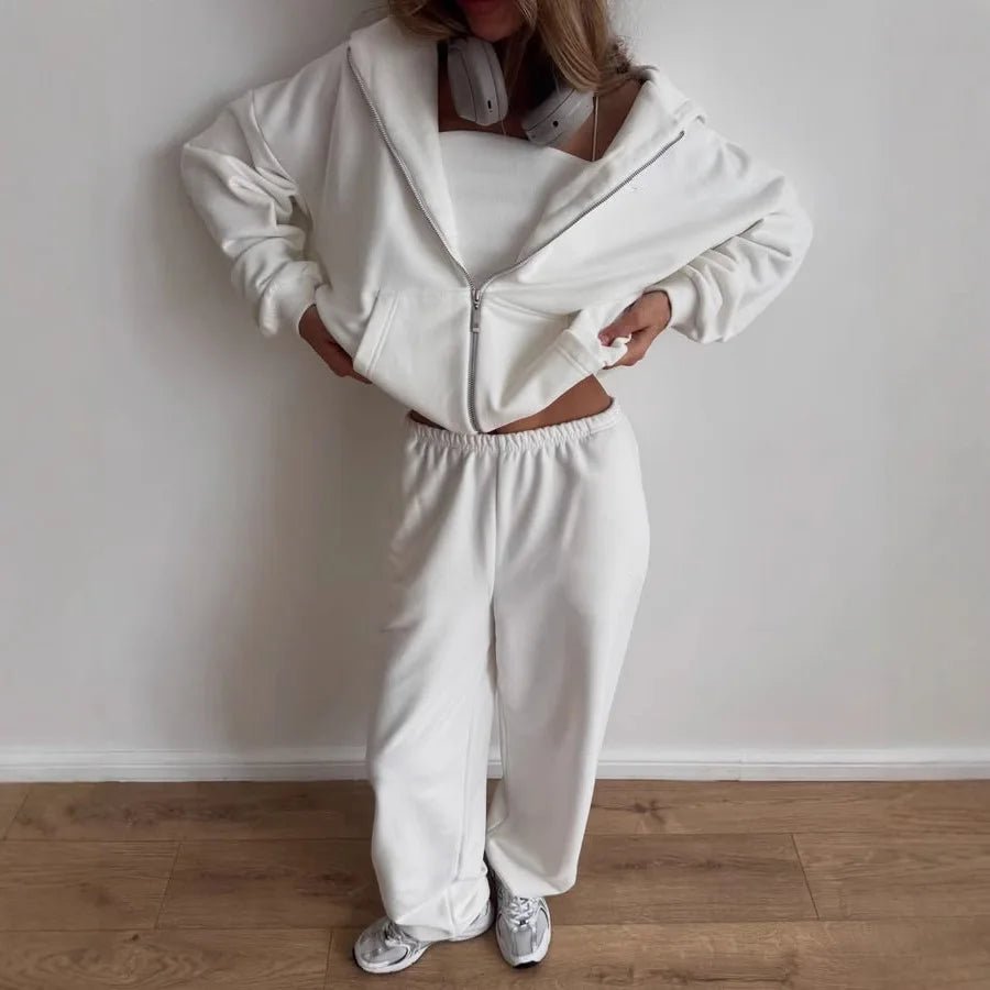 SOERA Cecilia Oversized Hoodie Track 2 Piece Set - Matching Sets - 1005009714209042-;oR1769414230103657278 Light Grey S