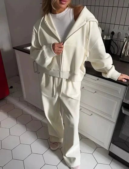 SOERA Cecilia Oversized Hoodie Track 2 Piece Set - Matching Sets - Black S