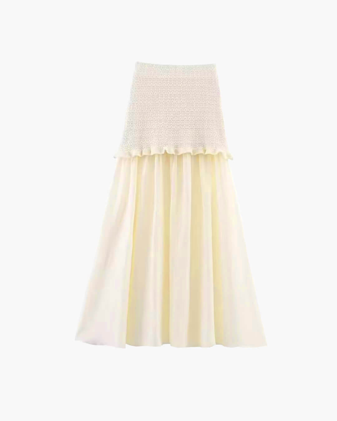 SOERA Claudia Knitted Tank & Pleated Skirt Set - Matching Sets - SOERA-637699-BEI-S-40451 Beige Skirt S