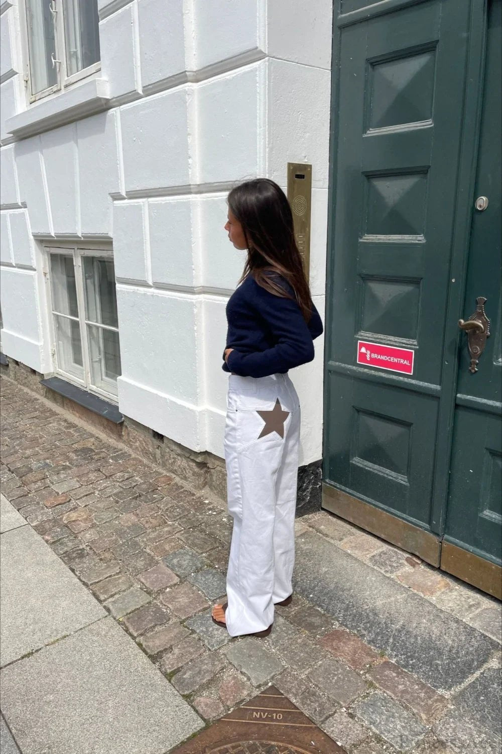 SOERA Charlize Star Patchwork Color - Block Jeans - Pants - White M