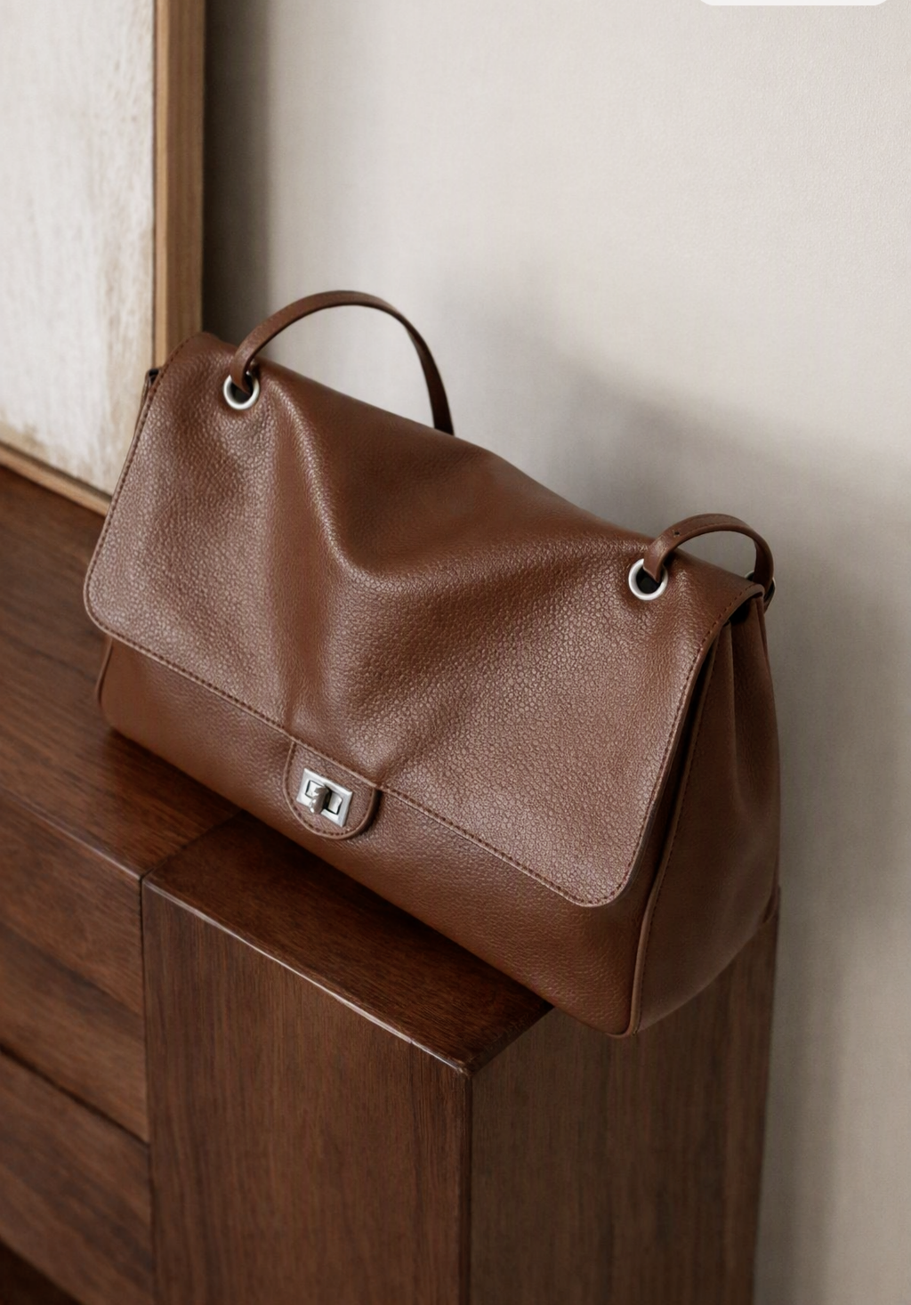 Miriam crossbody-læder shopper-taske