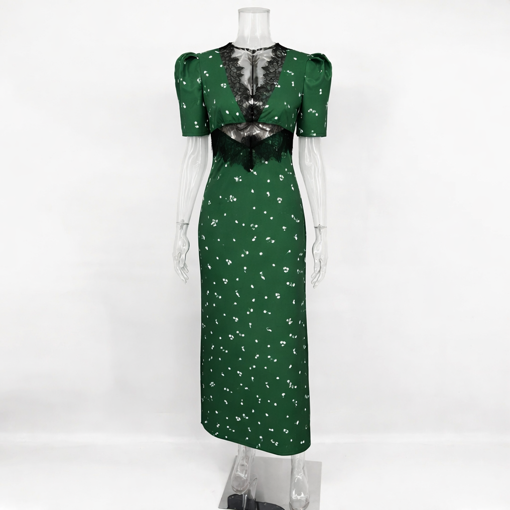 Diana Puff Sleeve Lace Dress