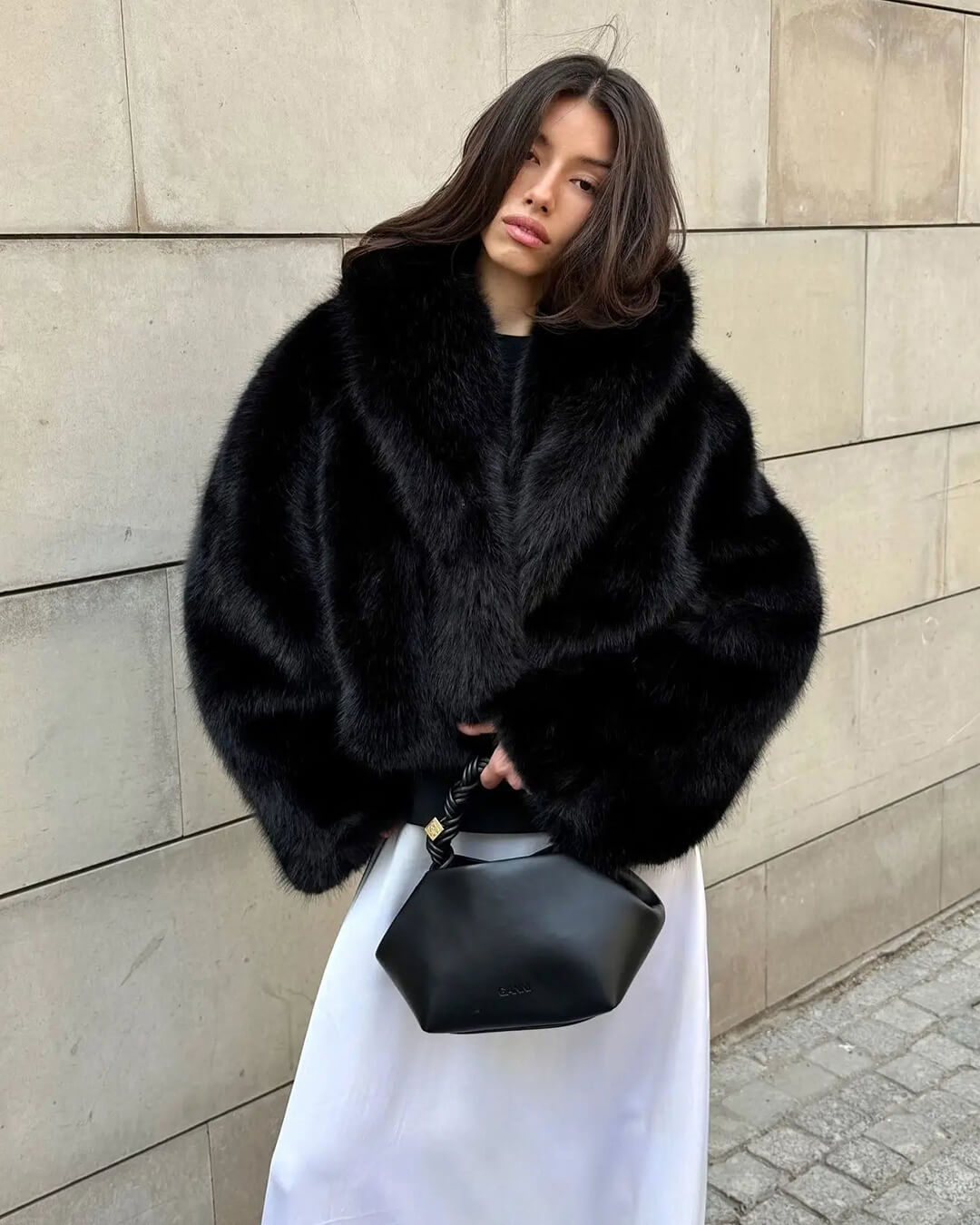 Adelheid faux fur-frakke