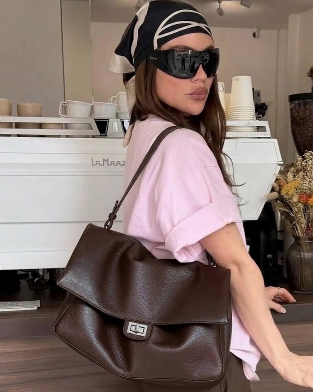 SOERA Alicia Commuting Tote Bag - Bag - SOERA-825539-GOL-32-75427 Dark Brown 32cm x 9cm x 22cm