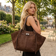 Dina Faux Suede Tote Bag