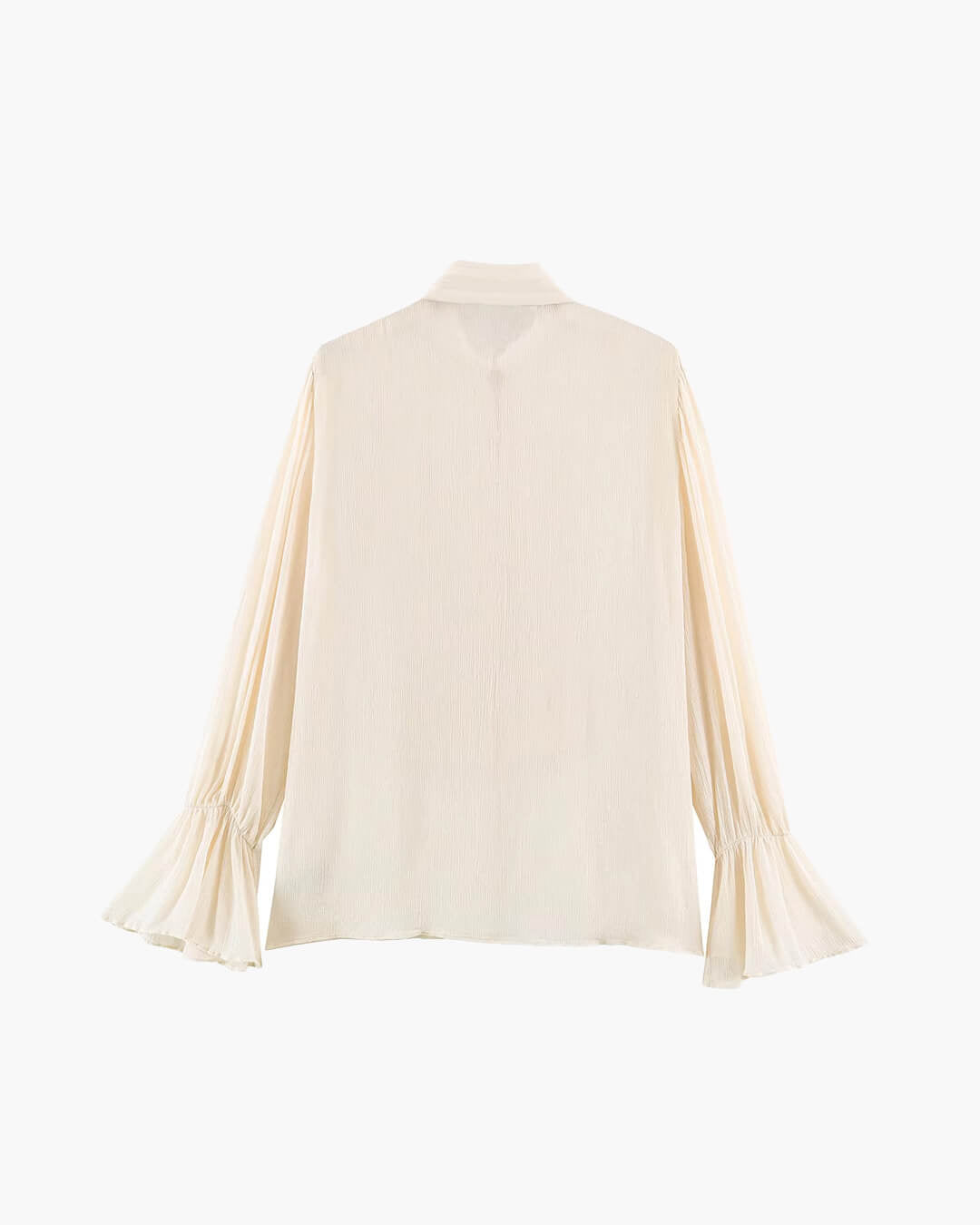 SOERA Amelie Vintage Chiffon Stand Collar Blouse - Blouse - SOERA-356547-BEI-L-79107 Beige L