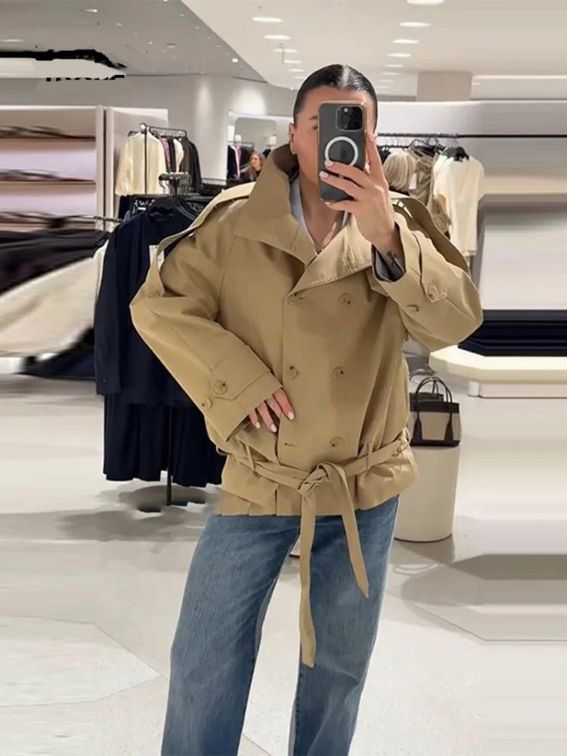 SOERA Anna High Neck Cropped Utility Trench Coat - Coat - SOERA-036099-DEF-OS-74788 M