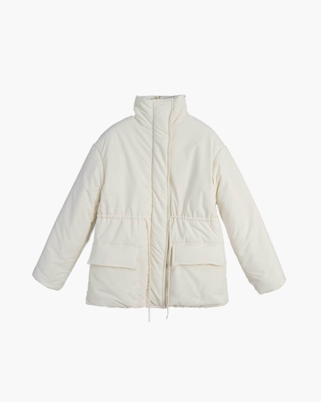SOERA Emily Stand Collar Padded Puffer Coat - Coat - SOERA-634883-BEI-S-02755 Beige S