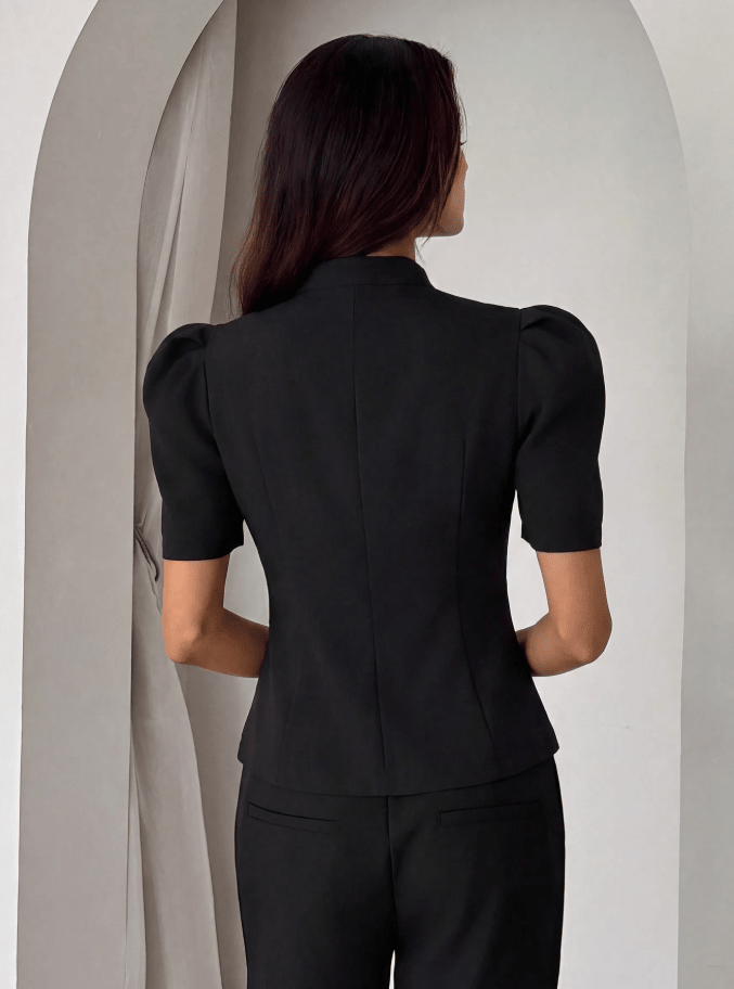 SOERA Collette Stand Collar Top - Coats & Jackets - 1005009249508234-;fj1773648365519209082 Black S