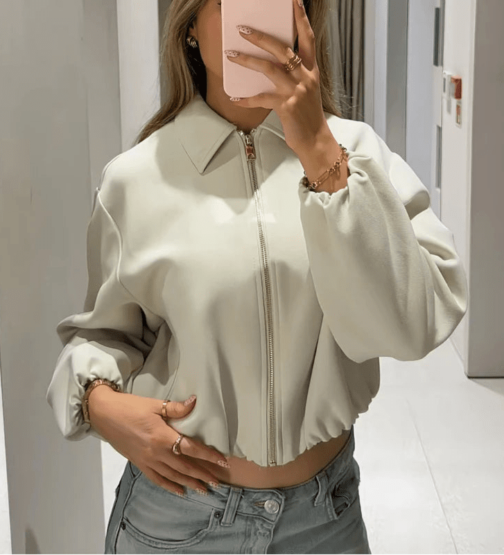 SOERA Seraphina Puffed Bomber Jacket - Coats & Jackets - 1005009867474745-;ib1774621553515327441 Cream M