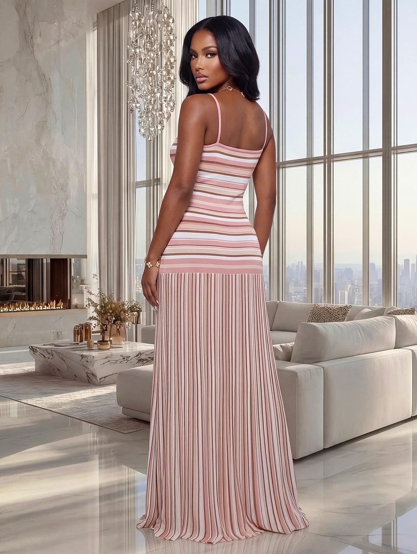 SOERA Aiwine Striped Cami Maxi Dress - Dress - SOERA-777539-01P-XL-33571 XL
