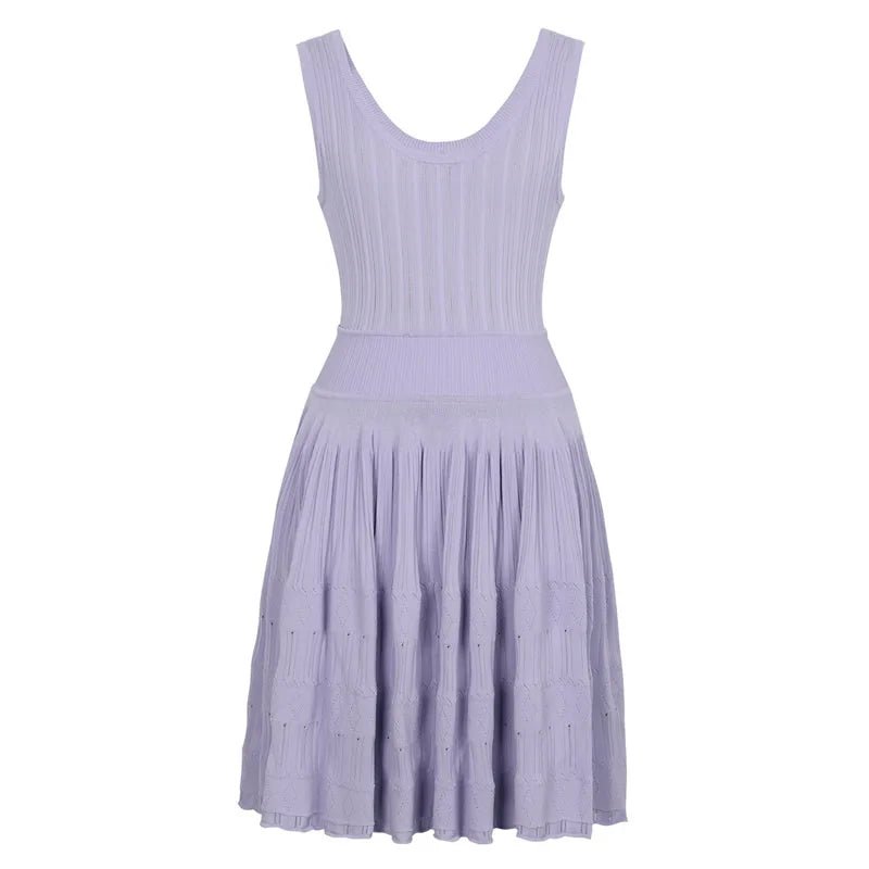 SOERA Alicia Knitted Sling Mini Dress - Dress -  Lavender S
