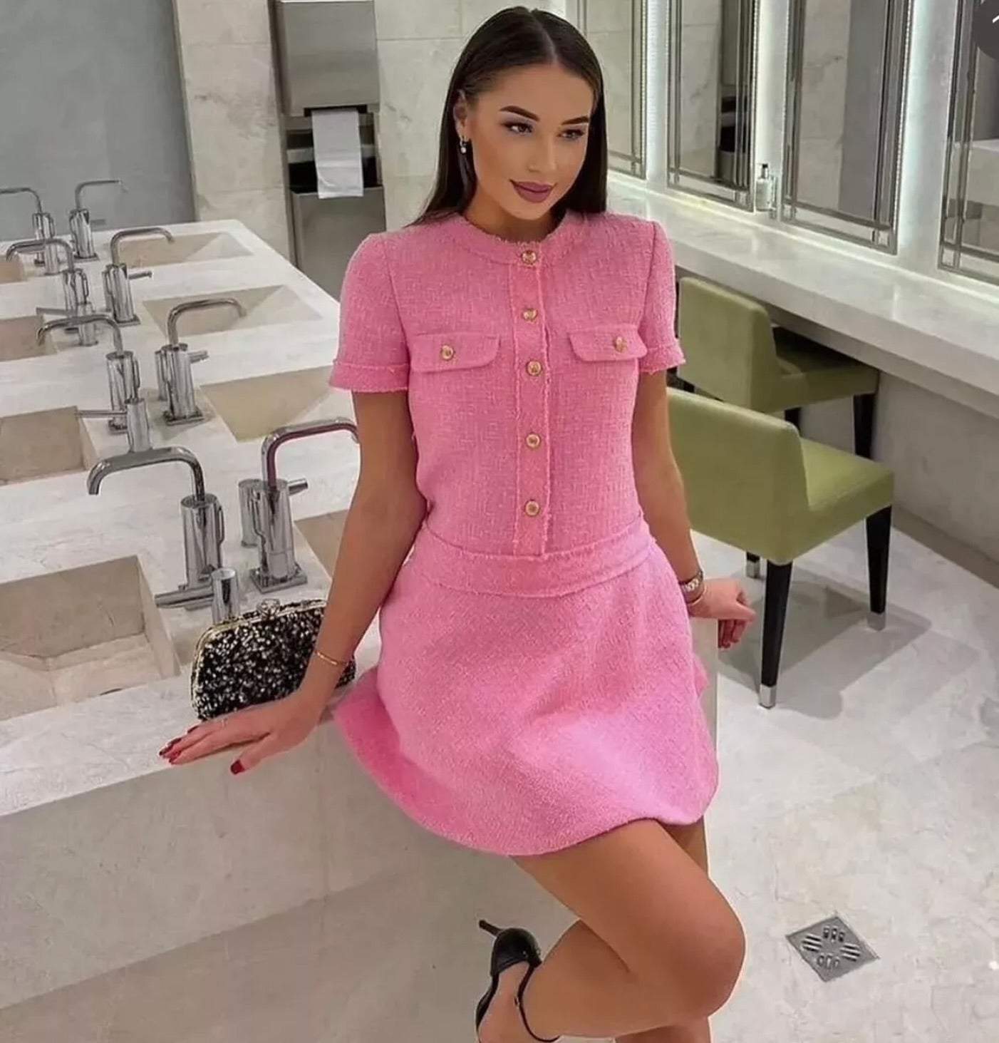 SOERA Beatrice Slim Fit Summer Dress - Dress -  Pink S