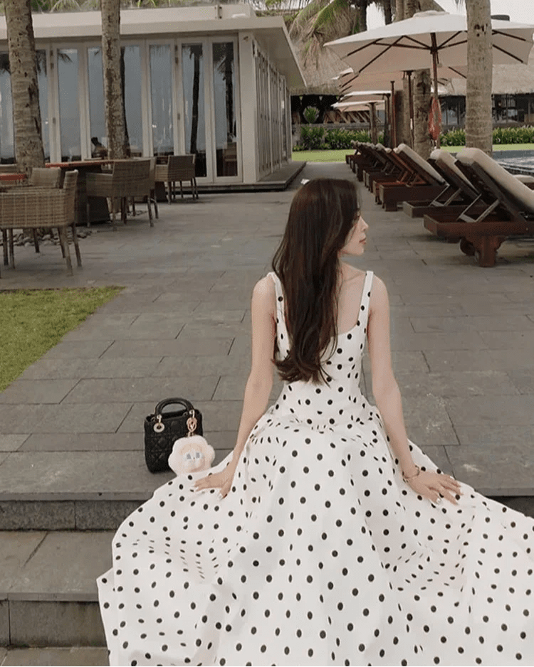 SOERA Jasmine Polka Dot Midi Dress - Dress -  XS