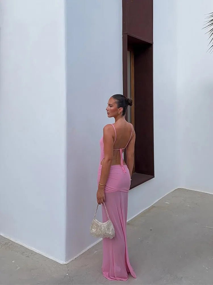 SOERA Jovana Twist Cut Out Maxi Dress - Dress -  Pink S
