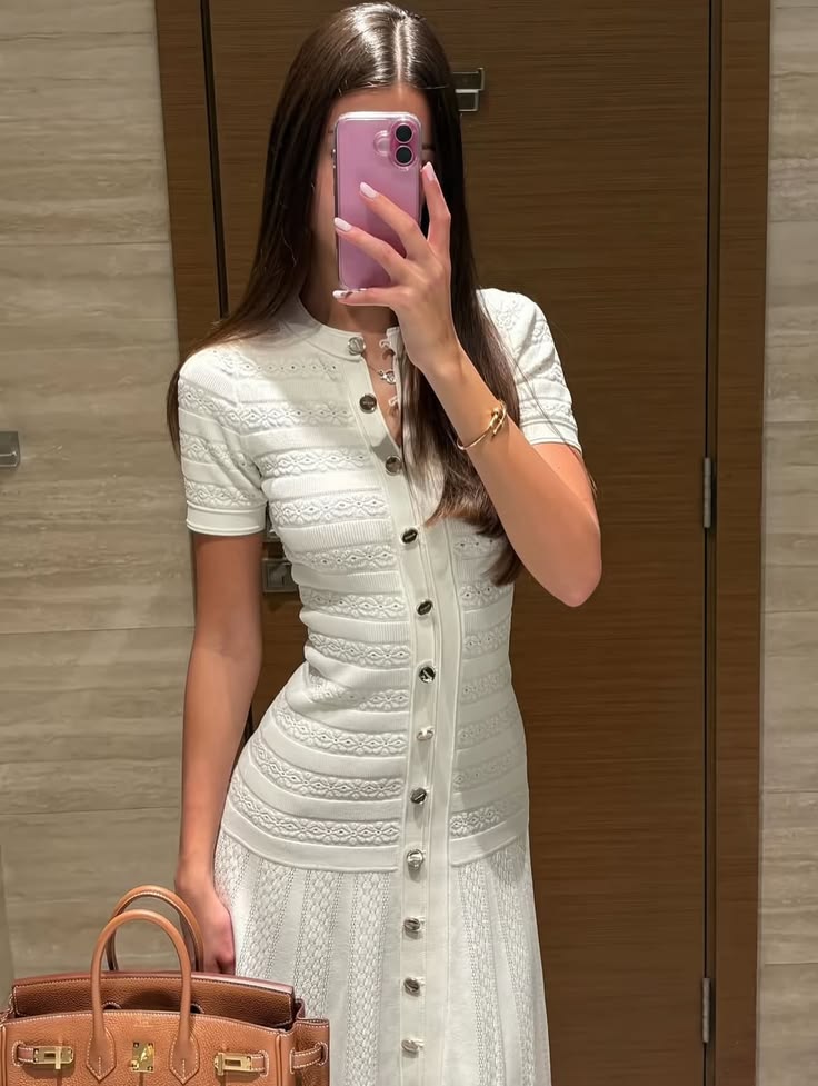 SOERA Quinn Ribbed Knit Midi Dress - Dress -  White XS