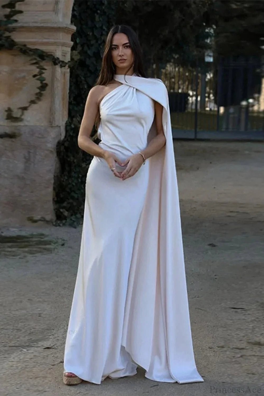 SOERA Adorinda Elegant Satin Halter Dress - Dresses - SOERA-689795-ORA-S-91011 Orange S