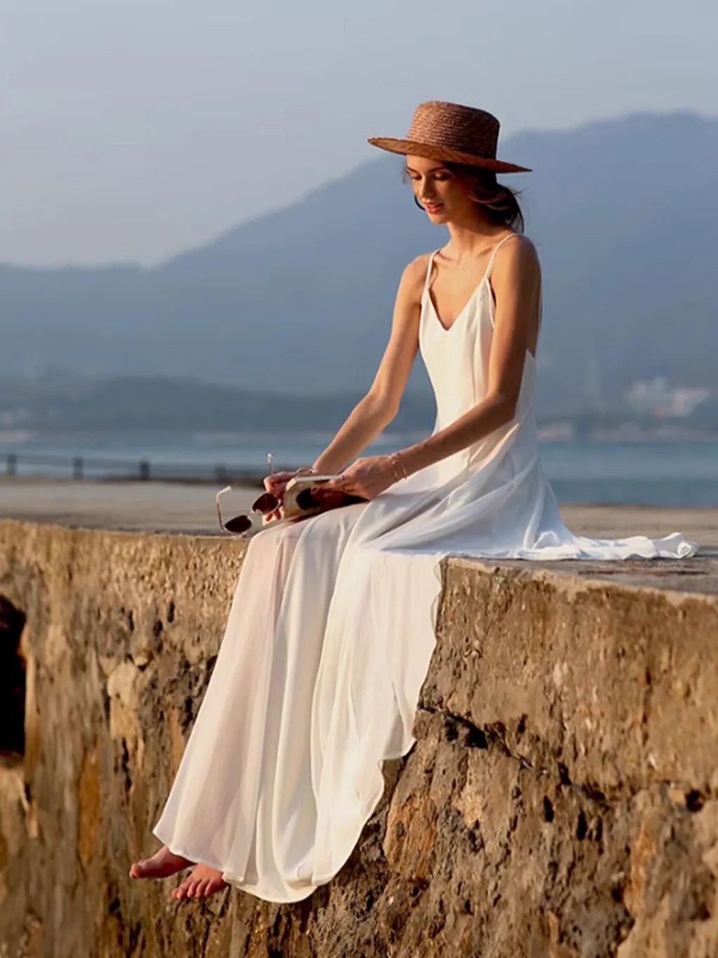 SOERA Bianca V-Neck Backless Cami Long Dress - Dresses -  XS