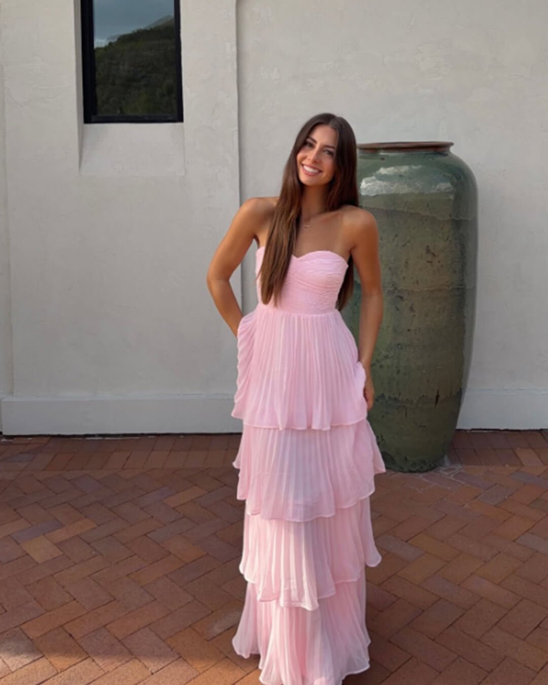 SOERA Michelle Strapless Pleated Tiered Maxi Dress - Dresses - FM1776061224045955517 L