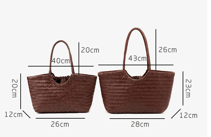 SOERA Bianca Handwoven Leather Tote Bag - Handbags -  Off - White Large