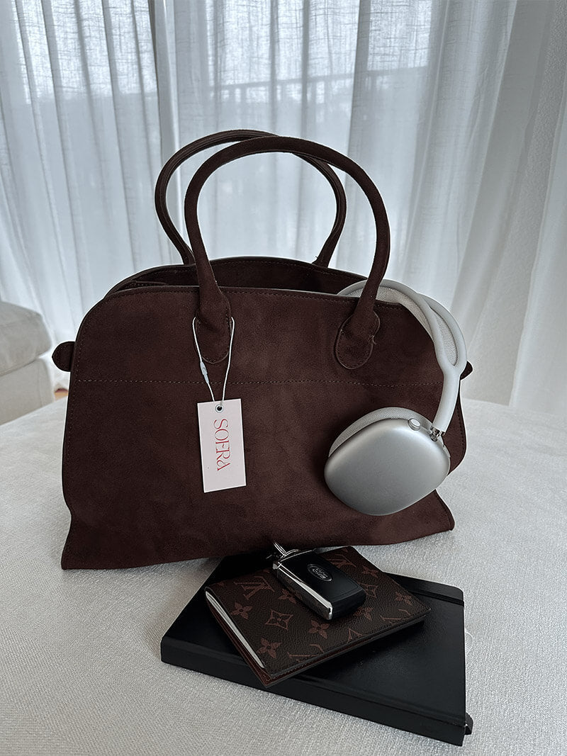 SOERA Henna Shopper Bag - Handbags - DBAD2-WK370001 Suede Brown