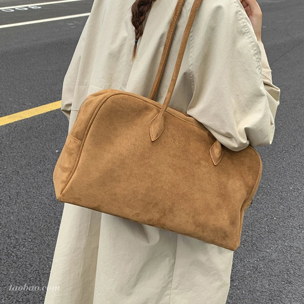 SOERA Jenny Suede Shoulder Bag - Handbags - 3256809656718091-;Go1757549905361155379 Beige Regular