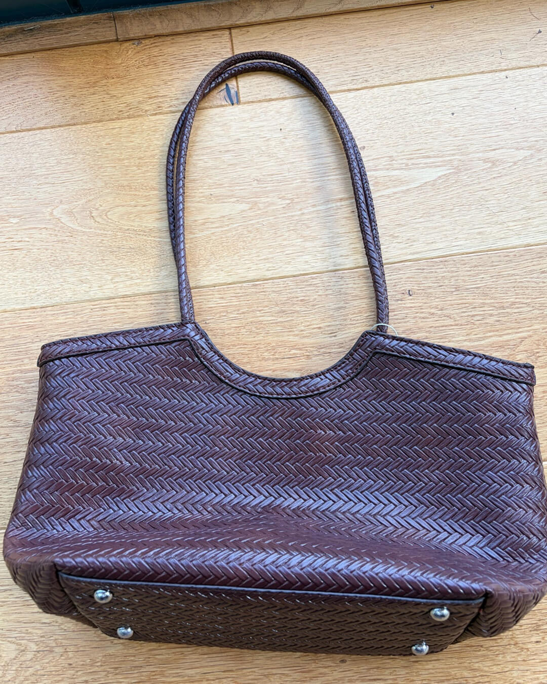 SOERA Rica Woven Faux Leather Bag - Handbags - Soera-Rica-Woven-Faux-Leather-Bag-Handbag/Dark-Brown Dark Brown Regular