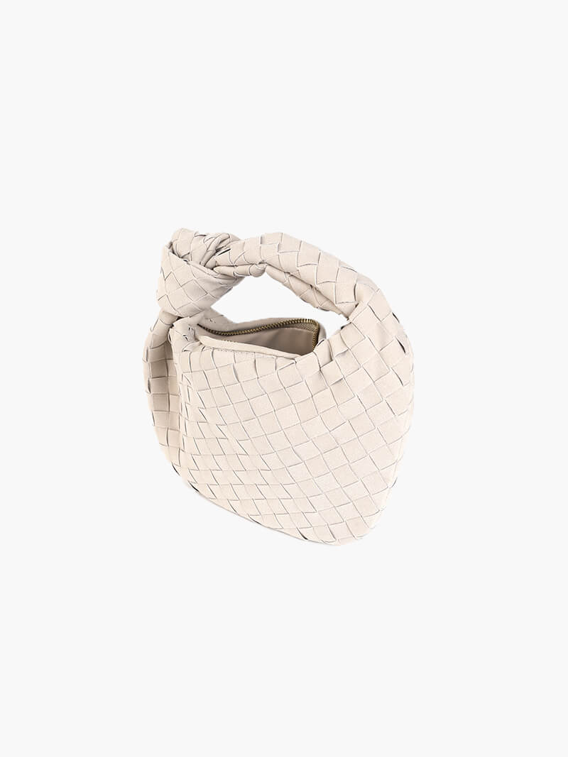 SOERA Woven Bag mini suede - Handbags - DBAD2-WK272001 Beige